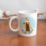 Collection of  beautiful ceramic sublimation children's mugs with Catholic prints to remind us of our faith and to encourage us to pray daily. Dishwasher proof.