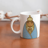 Collection of beautiful ceramic sublimation children's mugs with Catholic prints to remind us of our faith and to encourage us to pray daily. Dishwasher proof.