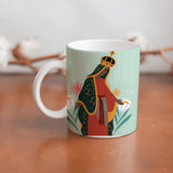 collection of beautiful ceramic sublimation children's mugs with Catholic prints to remind us of our faith and to encourage us to pray daily. Dishwasher proof.