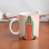 collection of beautiful ceramic sublimation children's mugs with Catholic prints to remind us of our faith and to encourage us to pray daily. Dishwasher proof.