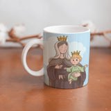 collection of beautiful ceramic sublimation children's mugs with Catholic prints to remind us of our faith and to encourage us to pray daily. Dishwasher proof.