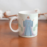 collection of beautiful ceramic sublimation children's mugs with Catholic prints to remind us of our faith and to encourage us to pray daily. Dishwasher proof.