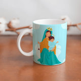 collection of beautiful ceramic sublimation children's mugs with Catholic prints to remind us of our faith and to encourage us to pray daily. Dishwasher proof.