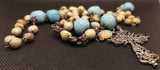 beautiful Catholic Vintage Bohemian Heirloom Rosary made by Kim Williams Rosaries. The Village Artist.