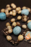 beautiful Catholic Vintage Bohemian Heirloom Rosary made by Kim Williams Rosaries. The Village Artist.