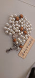 Ivory faux Pearl Immaculate Heart of Mary Wedding Rosary