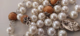Ivory faux Pearl Immaculate Heart of Mary Wedding Rosary