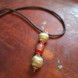 Egyptian-goddess Golden Ball  Pendant Necklace