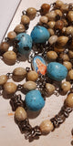 beautiful Catholic Vintage Bohemian Heirloom Rosary made by Kim Williams Rosaries. The Village Artist.