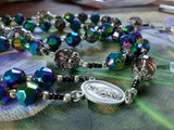 Our Lady of Graces Miraculous Heirloom Rosary. Kim Williams Rosaries. The Village Artist.