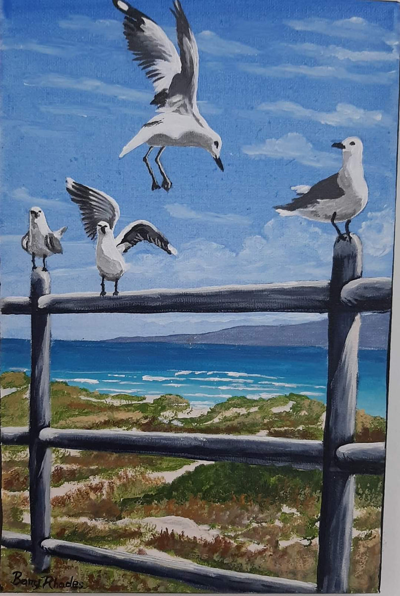 Barry Rhodes Barry Rhodes Paintings – VILLAGE ARTIST