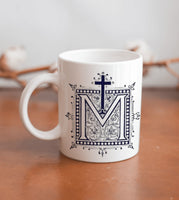 Mary Marian blue monogram