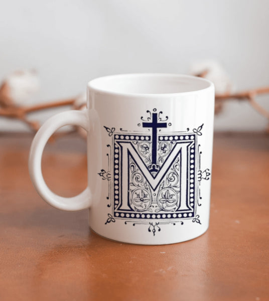 Mary Marian blue monogram