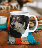 Brakkie mixed breeds, printed  dog mug by the Village Artist