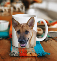 Brakkie mixed breeds, printed  dog mug by the Village Artist