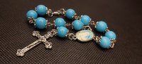 Catholic Travel Rosary with clasp, the Village Artist by Kim Williams