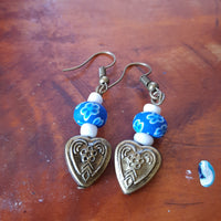 Handmade Vintage Bohemian heart Earrings