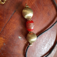 Egyptian-goddess Golden Ball  Pendant Necklace