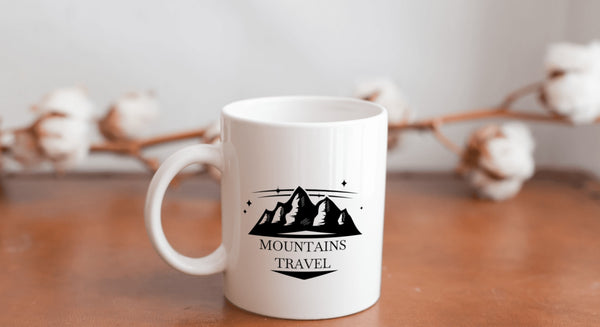 Mountains travel print