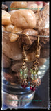 Antique Green Ice Plum Surprise Earrings