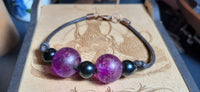Purple Mulberry Balls Clasp Bracelet
