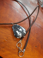 Artic Lava Black and White Pendant Necklace