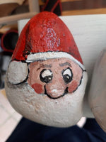 Christmas Collection, hand-painted rock, Santa, Stacey Williams@Art