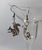 Silver Squirrel Charms